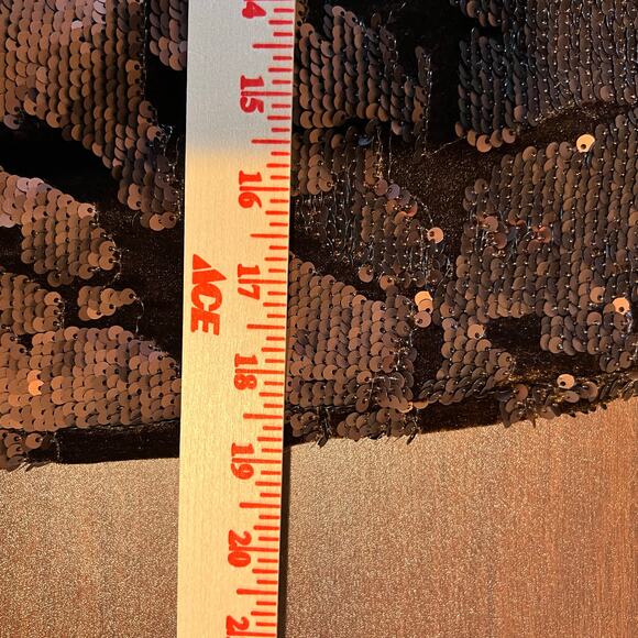 Blush Boutique Velvet Sequin  Strappy Sheath Dress Brown Bronze Size Large Party - Picture 12 of 14